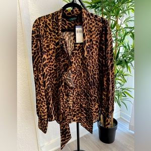 Ralph Lauren size 12 long sleeve blouse with ruffle detail